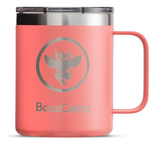 Bosscamp Taza Termica Tapa Magnetic Slider 350 Ml Termo Mug Color Coral