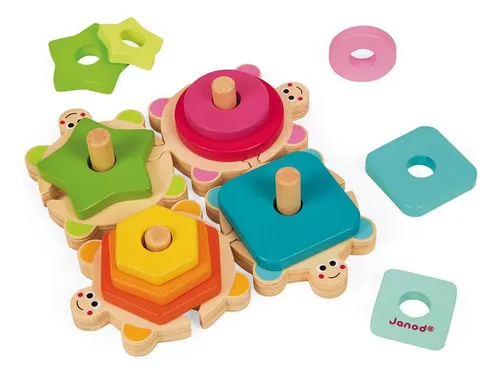 Janod I Tortugas De Madera Mezcladas