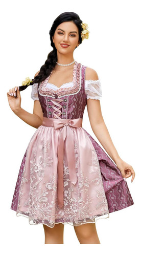 Glorystar Vestido Dirndl Alemán Para Mujer Tradicional Cerve