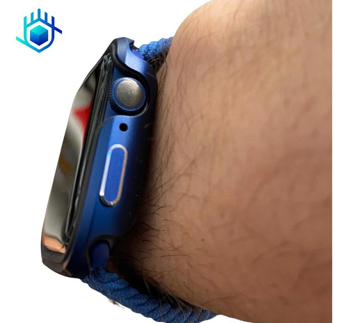 Imagen 7 de 10 de Funda Titanium + Mica Para Apple Watch Lujo Premium Ligero