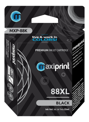 Imagen 1 de 2 de Cartucho Compatible Tinta Hp 88xl C9396an Negro