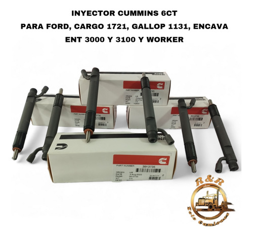 Inyector Cummins 6ct, Para Encava Ent 3000/3100, Worker