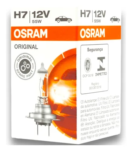 Pack X 10 Lamparas H7 Osram 12v 55w Halogenas Original Alema