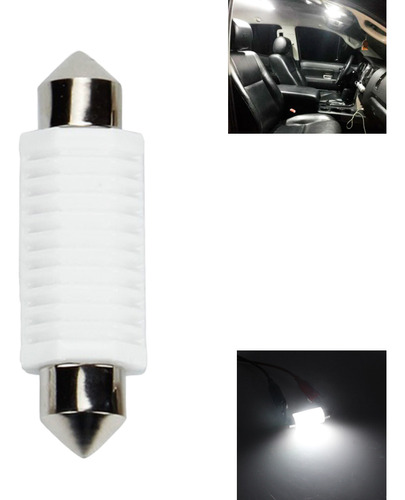 Lâmpada Led Cerâmica Carro Torpedo Teto Placa 31mm Branco Un