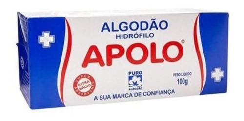 Imagem 2 de 2 de Algodao Branco Multiuso Apolo Em Caixa 100g