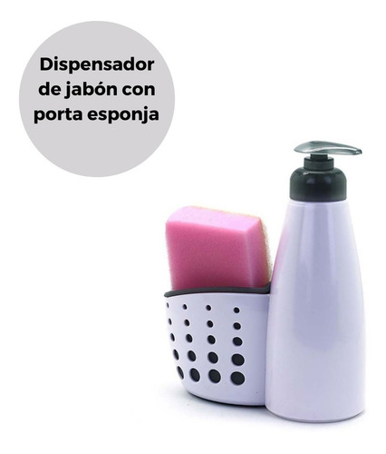 Imagen 2 de 7 de Good & Good, Dispensador De Jabón Con Porta Esponja