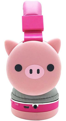 Venta De Audífonos 3d Diseño Pig, Mxnch-001, Rosa, Jack 3.5 Color Rosa