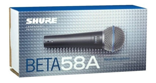 Micrófono Shure Beta 58a Vocal Dinámico Supercardioide Color Negro