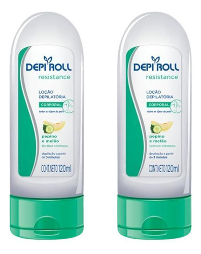 Depilatorio Depiroll Loçao Pepino E Melao 120ml - Kit 2un