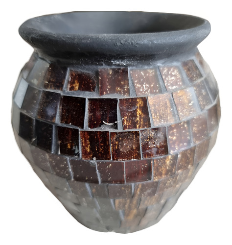 Jarron Chico 12cm Revestido En Veniecita Importado Bali
