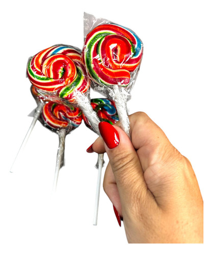 Kit 40 Pirulitos Psicodélicos Redondos 17g (5cm Diâmetro)
