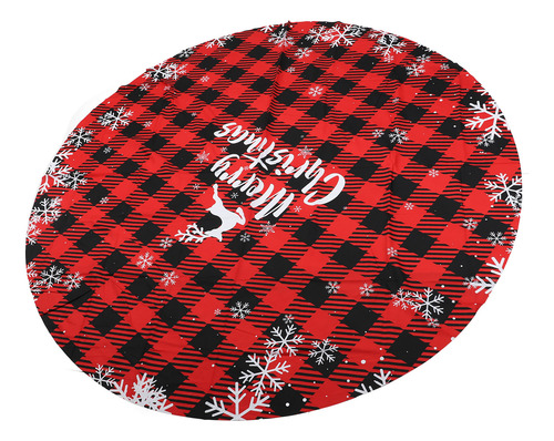 Mantel De Mesa Redondo Para Navidad, 60 Pulgadas, Poliéster,