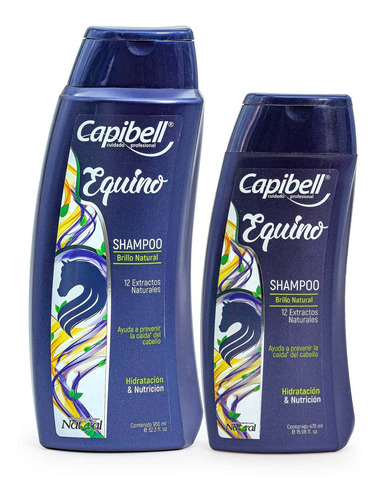 Shampoo Capibell 950 Ml Equino + Shampoo 470 Ml