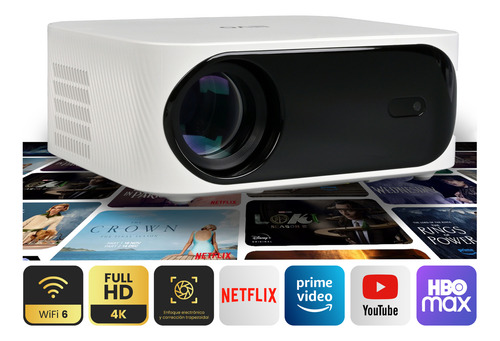 Pack Proyector Orion Full Hd + Telón 100 Eléctrico Levo Blanco