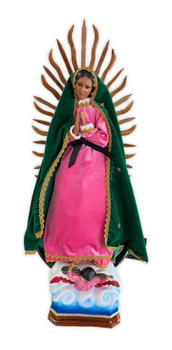 Virgen De Guadalupe De 62 Cm Con Vestido