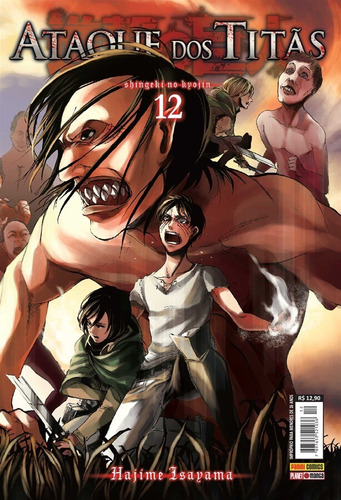 Ataque dos Titãs Vol. 12: Série Original, de Isayama, Hajime. Editora Panini Brasil LTDA, capa mole em português, 2017