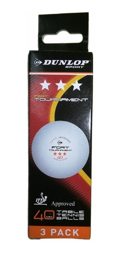 Imagen 1 de 2 de Pelotas Ping Pong Dunlop 3 Pack Somos Tienda