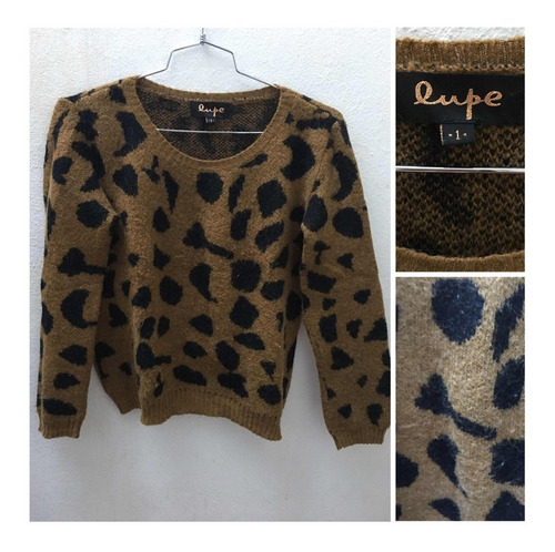 Buzo  Sweater Animal Print Lana Lupe