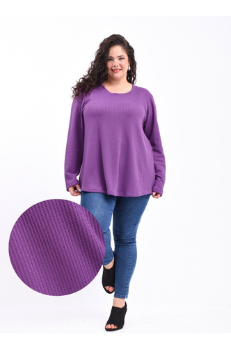 Buzo Evasé Waffle Brush, Talles Grandes Especiales