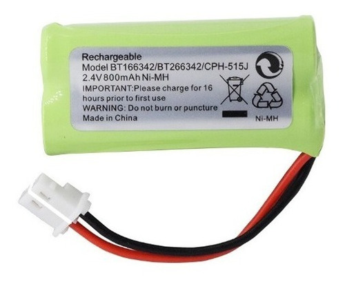 Imagen 1 de 4 de Bateria Telefono 2.4v 800mah Nickel Metal Recargable 2aaa