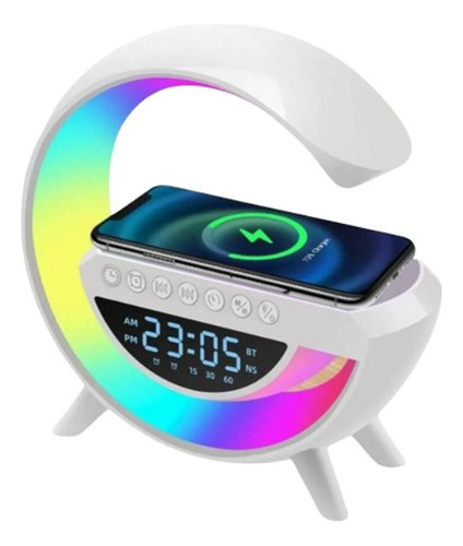 Parlante Bluetooth Despertador Con Alarma Y Luces 