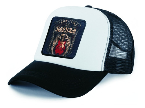 Gorras Trucker Only Rock Stones Guitarra Red Parche Sublimad