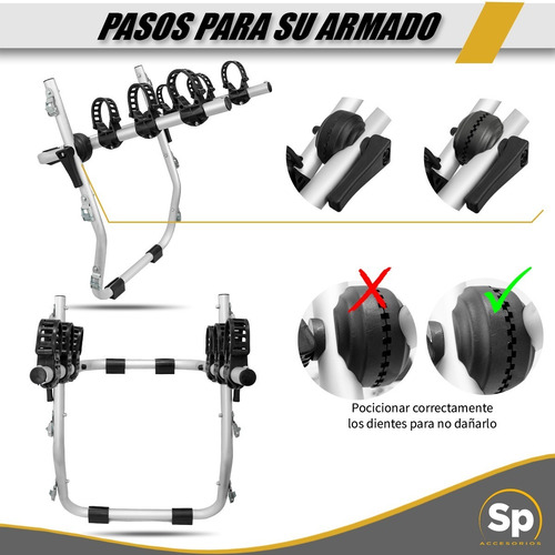Imagen 8 de 8 de Rack Portabicicletas Hollywood B2 Para 2 Bicicletas