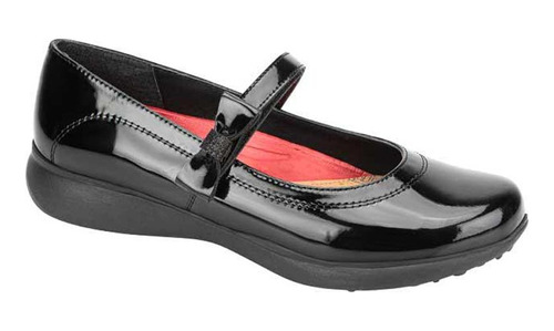 Zapato Escolar Con Contactel Vavito Negro Teens 7607