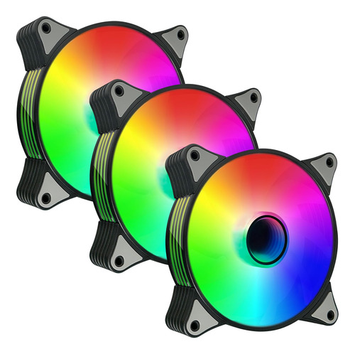 Ventiladores Rgb De 4.724pulgada Paquete De 3 Ventiladores D