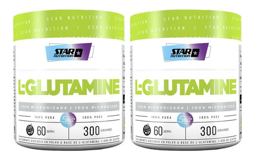 Glutamina Star Nutrition 300 Gr X 2 Unidades Micronizada