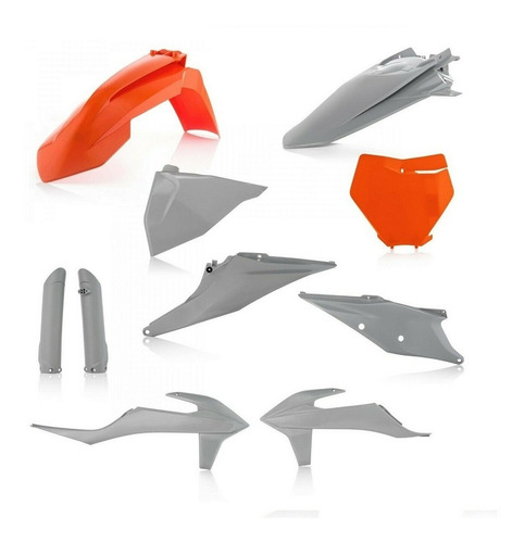 Kit Plástico Ktm Sx Sx-f Xc-f 2019-2020 Orange/grey Acerbis