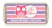 Comprar 50 Chocolates Personalizados Para Nacimiento De Niña