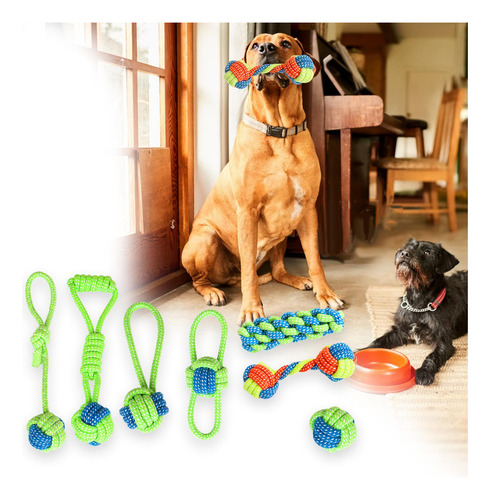 Cuerda De Juguete Para Perros, Juguetes De Cuerda Verde Rojo