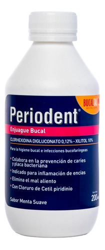 Bucal Tac Periodent Menta Suave Enjuague Bucal X 200 Ml