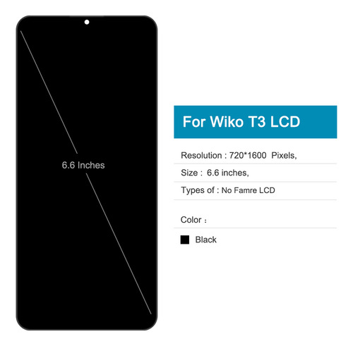 Okbichi Pantalla Para Wiko T3 W-v770 Display