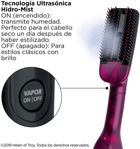 Revlon Salon Cepillo Tecnolog Hidromist Secar Estilizar Pelo