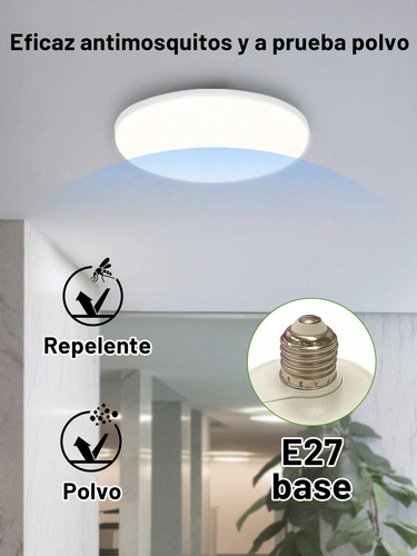 Lámpara De Sobreponer Redonda 20w Luz Blanca 6500k