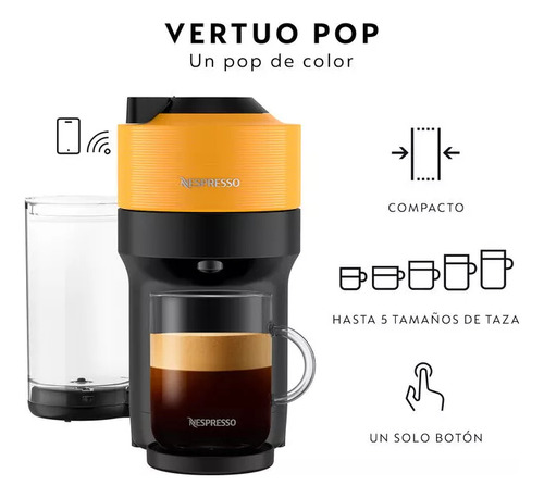 Cafetera Nespresso Vertuo Pop Amarillo