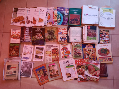 Lote Libros,revistas,recetarios,cocina,repostería,diabetes