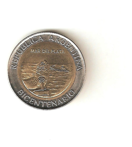 Monedas Argentinas 1 Peso 2010 Mar Del Plata Sc