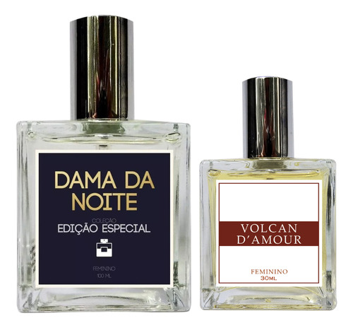 Kit Perfume Fem. - Dama Da Noite 100ml + Volcan D'amour 30ml