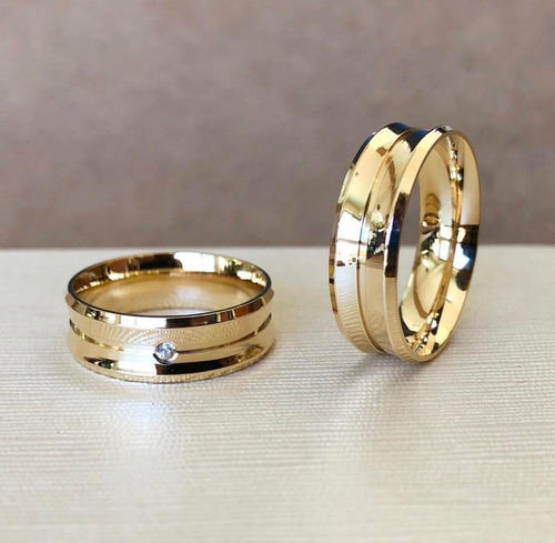 Par De Alianças De Ouro 18k 6mm 10 Gramas Casamento