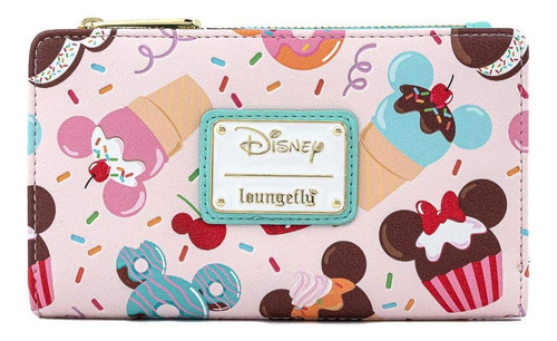 Cartera De Mujer Mickey & Minnie Mouse. Diseño Sweets Flap