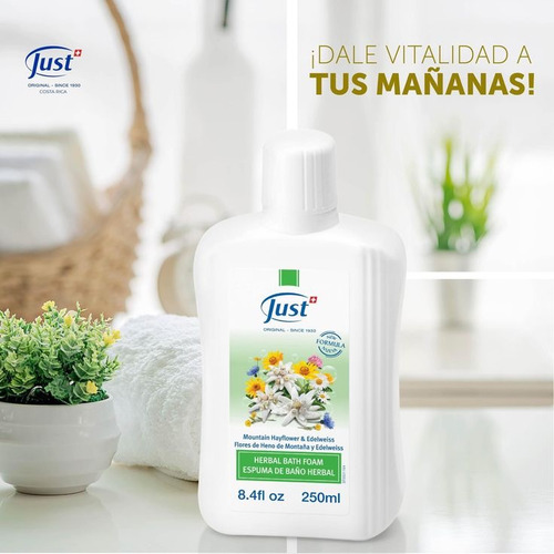 Espuma Baño De Flores De Heno De Montaña Y Edelweiss Just Floral