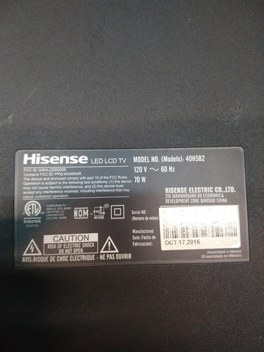 Main Hisense 40h5b2 Rsag7.820.6834/r0h (Usado)