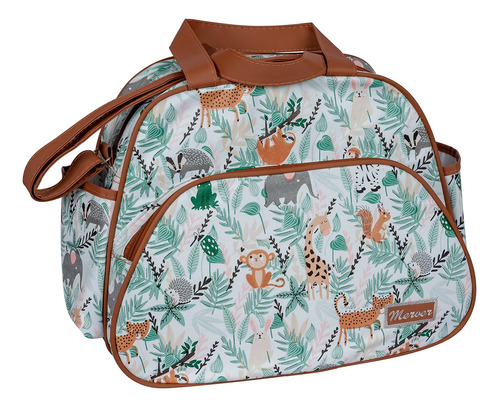 Bolsa Maternidade M Safari Elefante Girafa Zebra Lilian Baby