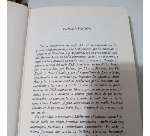 Stella Cesar Duayen Una Novela De Costumbres Argentinas Hysp (Usado)