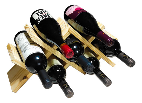 Bodega Soporte Estante Para Hasta 7 Vinos Vinoteca Madera