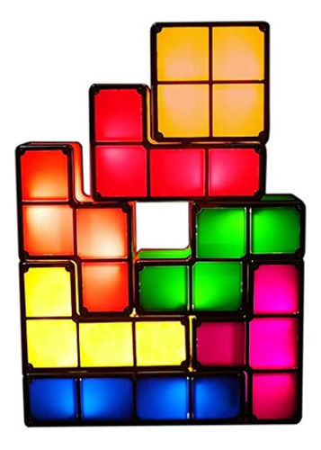 Bitopbi 7 Piezas Tetris Luz De Noche Apilable 3d Rompecabeza