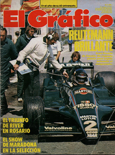 El Gráfico N° 3108. Gp F1 España. Reutemann Brillante. 1979